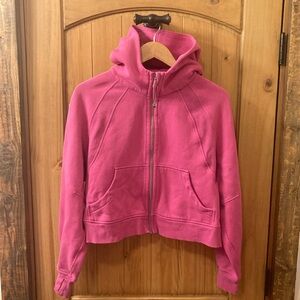 Lululemon Scuba Oversized Crop Zip Up Hoodie.